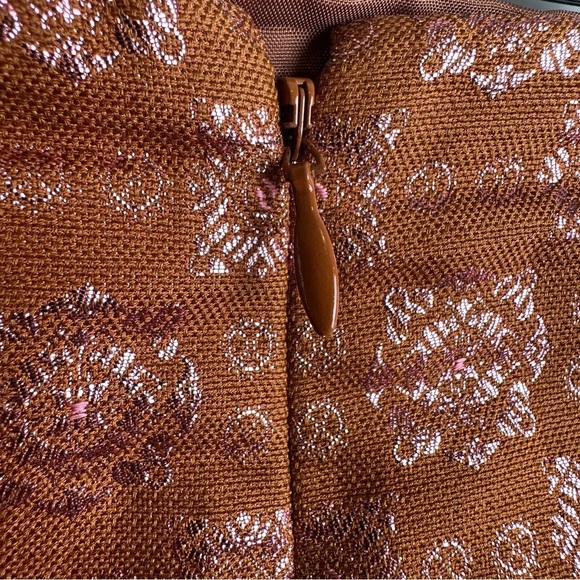 J. Crew Gold and Burnt Orange Skirt | US Size 8 - Picture 8 of 9